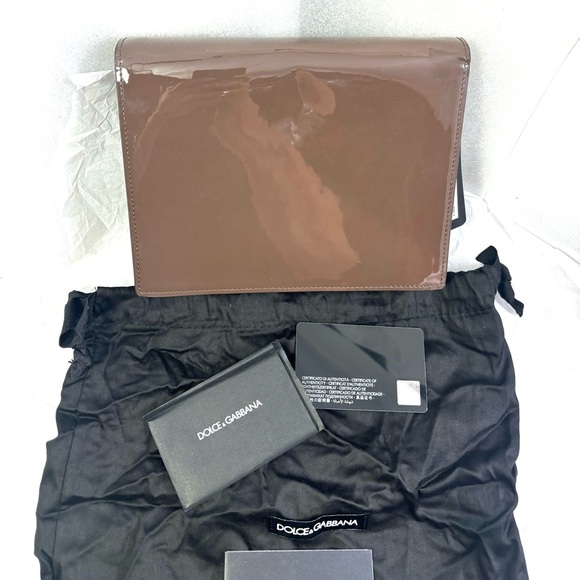 Dolce & Gabbana Embossed Logo Patent XBODY. Missing STRAP. Color:Brown. - Picture 4 of 11